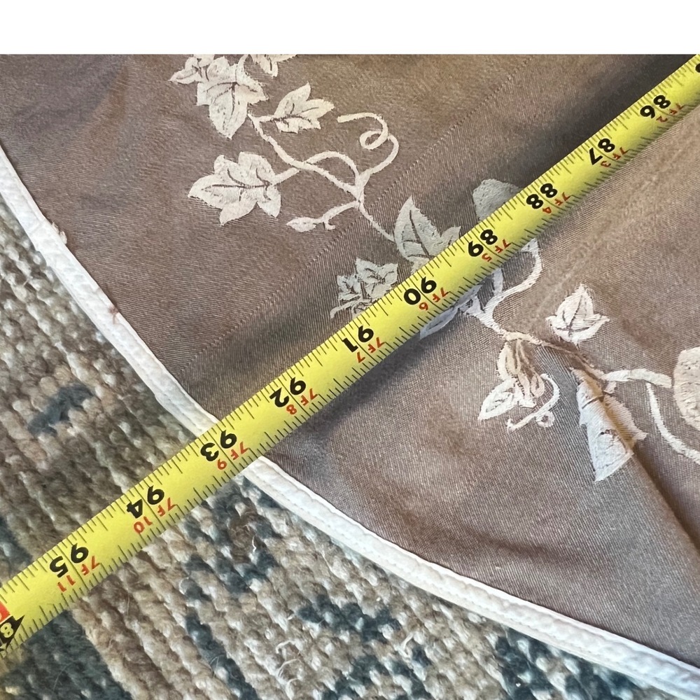 Belgium Oval Reversible Tablecloth 93x 55 Floral Jacquard Cotton Viscose 64x96 - Picture 5 of 7